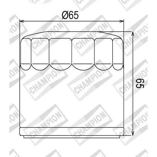 Oljni filter CHAMPION COF454 100609795