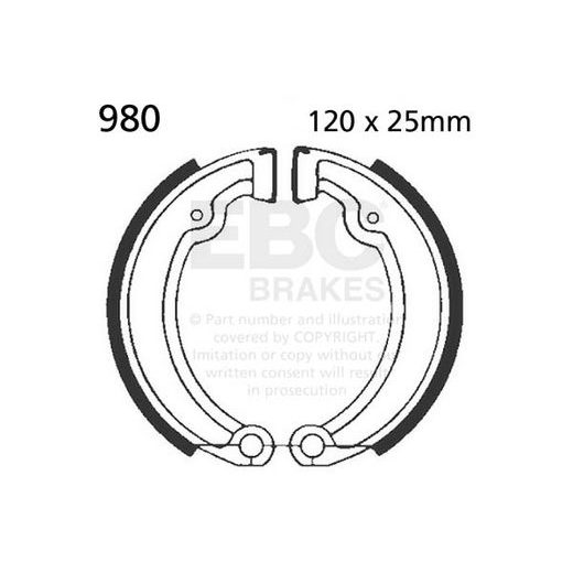 Brake shoe set EBC 980