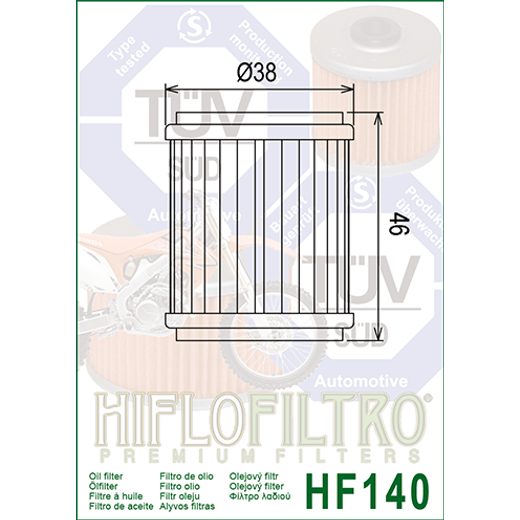 Oljni filter HIFLOFILTRO HF140