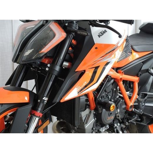 Crash protectors RDMOTO KTM13N bela with gold caps