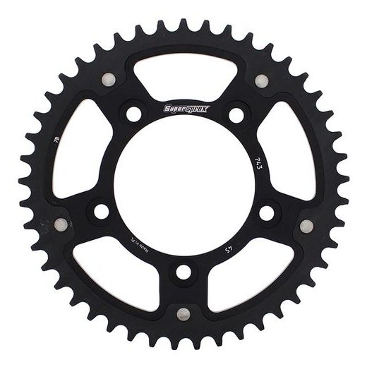 Zadnji verižnik (zobnik) SUPERSPROX STEALTH RST-743:45-BLK črna 45T, 520