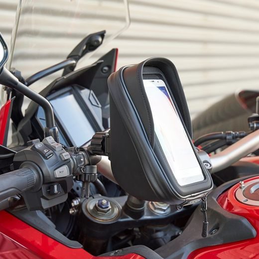 Smartphone holder SHAD 180x90mm (6,6") X0SG76H with pocket on handlebar