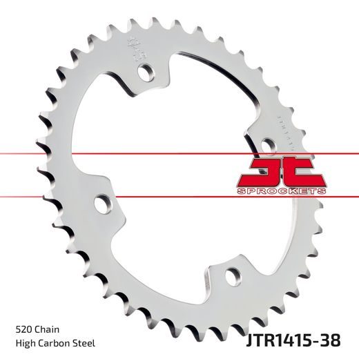 Verižni set EK - Srebrna chain 520 SRO, O-ring, CHK front sprocket JT, CHK rear sprocket JT za ATV KAWASAKI KFX 450 R 2008-2014