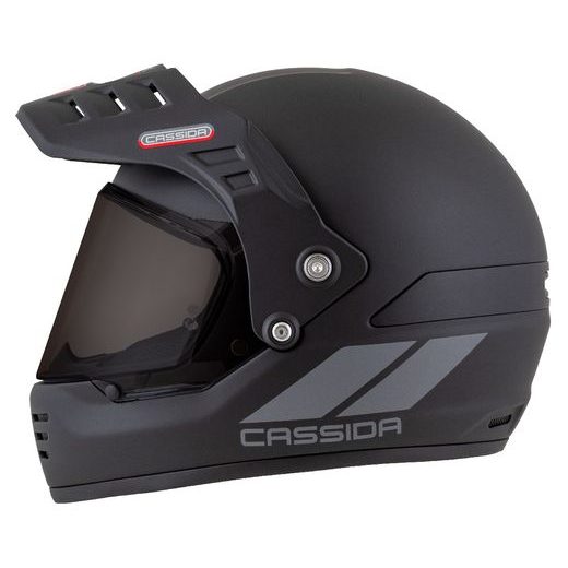 Motocross Helmet CASSIDA FORMX FLATOUT black matt/ dark grey/ black matt peak S