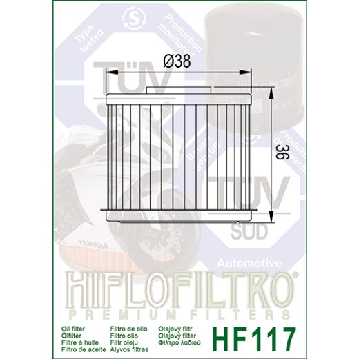 Oljni filter HIFLOFILTRO HF117