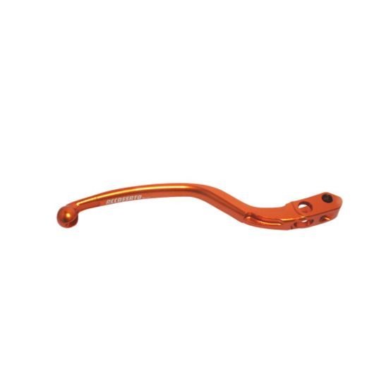 Brake lever ACCOSSATO LV001 for Accossato (no Ready to Brake) and Brembo radial brake master cylinders - fixed - in Aluminium oranžna