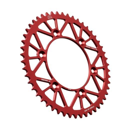 Aluminijasti zadnji verižnik (zobnik) JT JTA 897-52RED 52T, 520 Rdeč