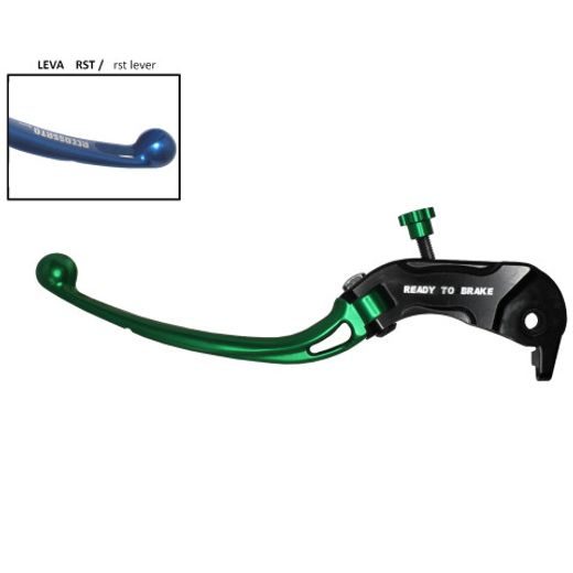 Ročica sklopke ACCOSSATO LV033 in Aluminium For Clutch Master Cylinder Ready To Brake zelena