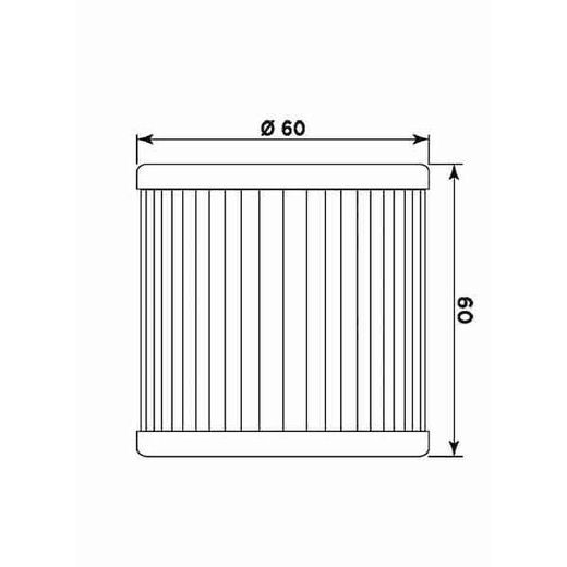 Oljni filter MIW HY19001 (alt. HF681) za HYOSUNG GT 650 Comet 2004-2008, HYOSUNG GV 650 Aquila 2005-2008
