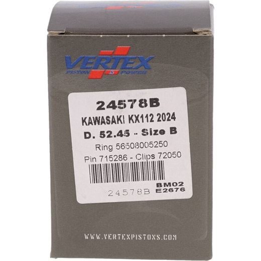 Complete piston VERTEX 24578B Cylinder 52,5, piston 52,45 mm
