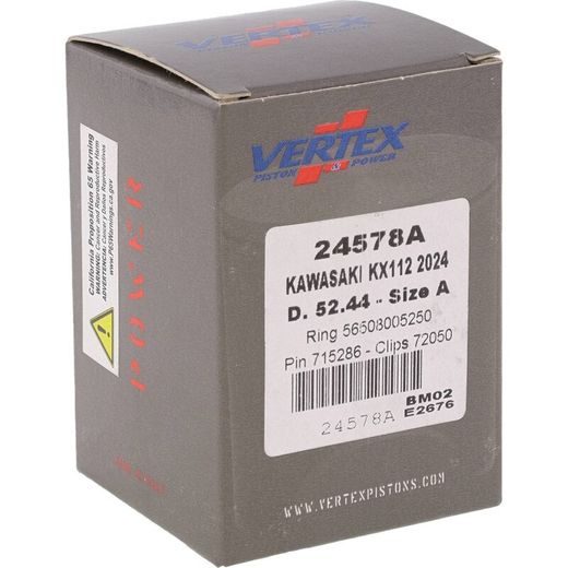 Complete piston VERTEX 24578A Cylinder 52,5, piston 52,44 mm