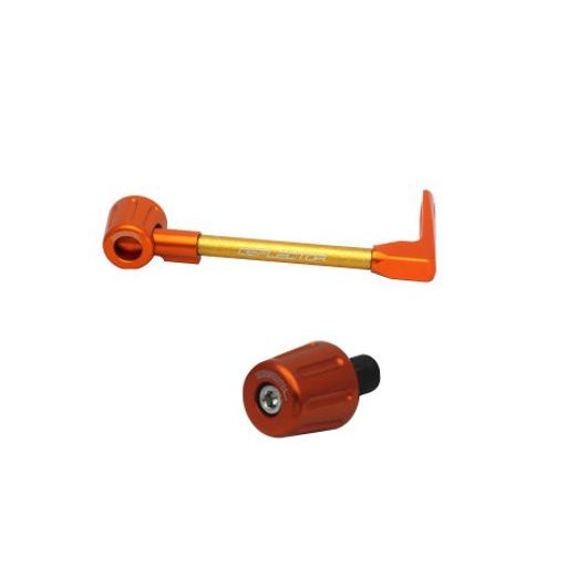 Lever guard in aluminium + left end ACCOSSATO DE004 with gold hose and joint right