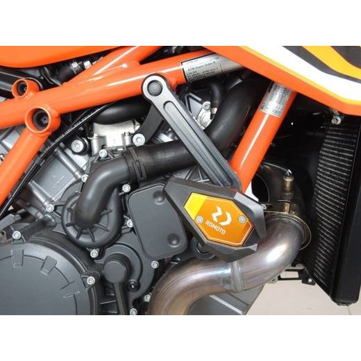 Crash sliders RDMOTO KTM13N blue polyamide with black caps