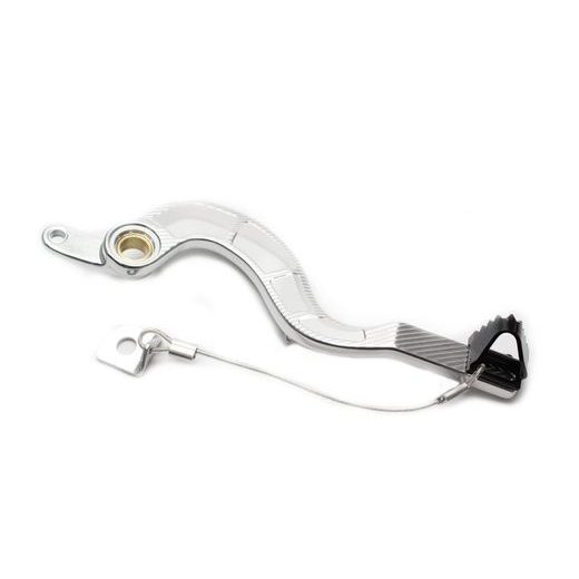 Brake pedal MOTION STUFF 83P-0421002 silver body, black steel fixed tip Steel Fixed Tip