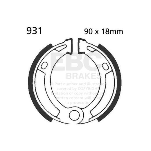 Brake shoe set EBC 931 Vzmeti niso priložene