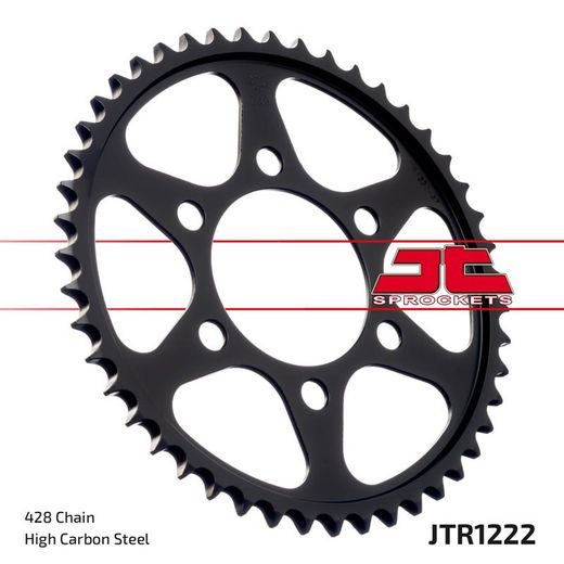 Verižni set EK - Srebrna chain 428 DEH, Non-sealed, CHK front sprocket JT, CHK rear sprocket JT za HONDA CB 125 R 2018-2020