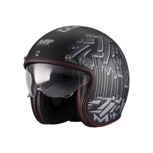 Open face helmet MT Helmets LE MANS 2 SV S DYSTOPIC B12 MATT M