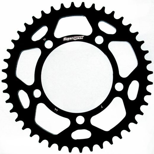 Rear ALU sprocket SUPERSPROX RAL-7:44-BLK črna 44T, 525