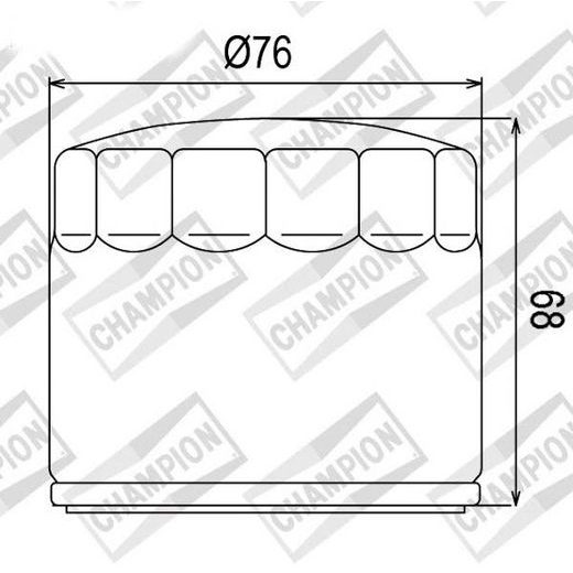 Oljni filter CHAMPION COF072C 100609725