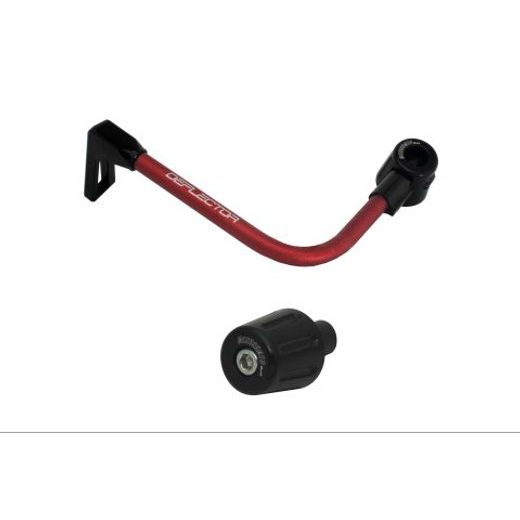Lever guard in aluminium + right end ACCOSSATO DE005 with red hose and joint levi