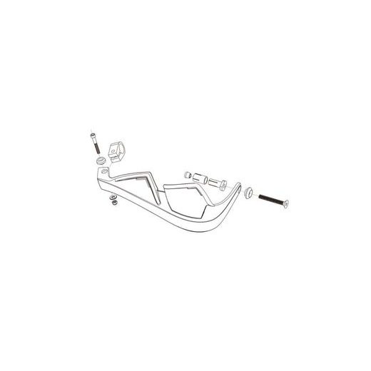 Handguard POLISPORT EVOLUTION INTEGRAL 8305100026 with mounting kit (?22 mm) bela