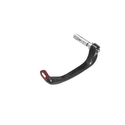 Lever guard ACCOSSATO "Ultra-Light" DE012 with red eyelet and insert left, carbon