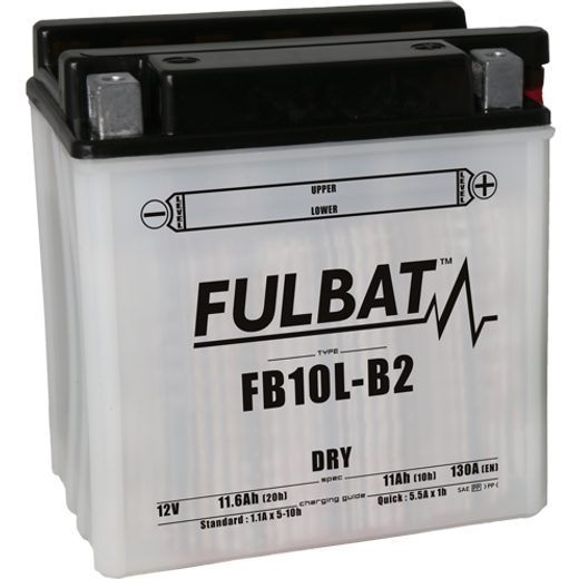 Konvencionalen akumulator (priložena kislina) FULBAT FB10L-B2 (YB10L-B2) Kislina priložena