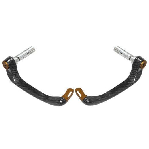 Lever guard ACCOSSATO "Ultra-Light" DE013 with gold eyelet and insert right + left, carbon