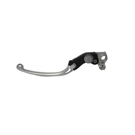 Adjustable folding lever ACCOSSATO LV010 in aluminium for original clutch master cylinders srebrna