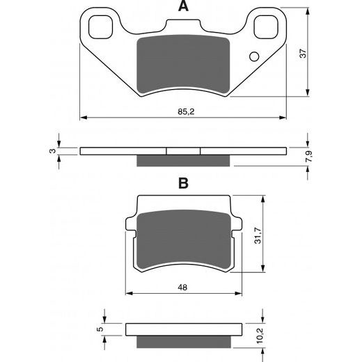 Zavorne obloge GOLDFREN 288 S33 STREET REAR