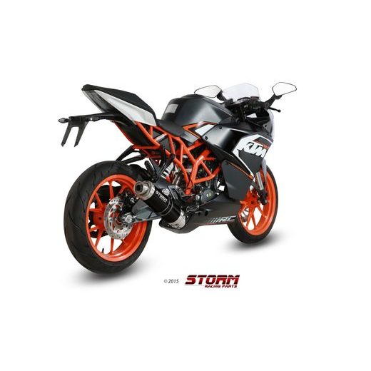 Celoten izpušni sistem 1x1 STORM GP KT.016.LXSB Kovinsko črna