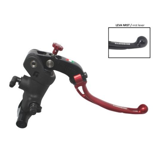 Radial brake master cylinder ACCOSSATO PC011 19 x 19 with folding lever,red