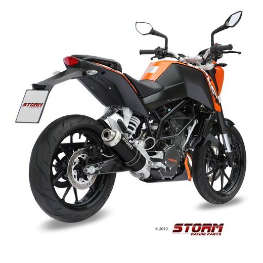 Celoten izpušni sistem 1x1 STORM GP KT.009.LXSB Kovinsko črna