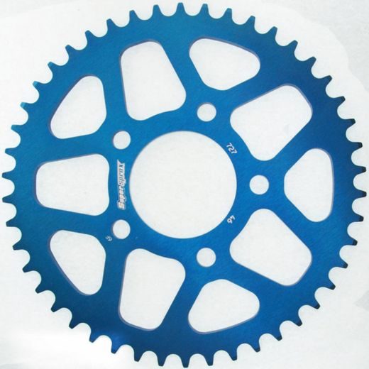 Aluminijasti zadnji verižnik (zobnik) SUPERSPROX RAL-727:46-BLU moder 46T, 525