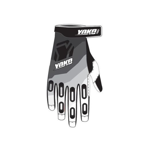 MX rokavice YOKO TWO black/white/grey L (9)