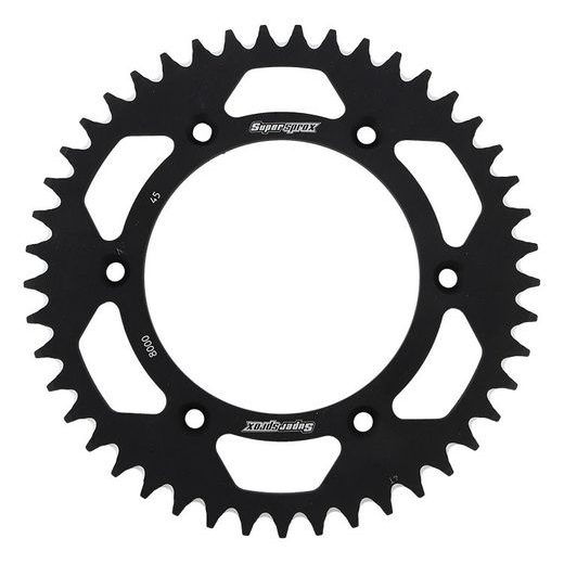 Aluminijasti zadnji verižnik (zobnik) SUPERSPROX RAL-8000:45-BLK črna 45T, 520