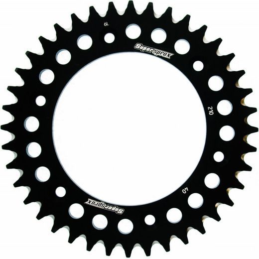 Aluminijasti zadnji verižnik (zobnik) SUPERSPROX RAL-210:40-BLK črna 40T, 520
