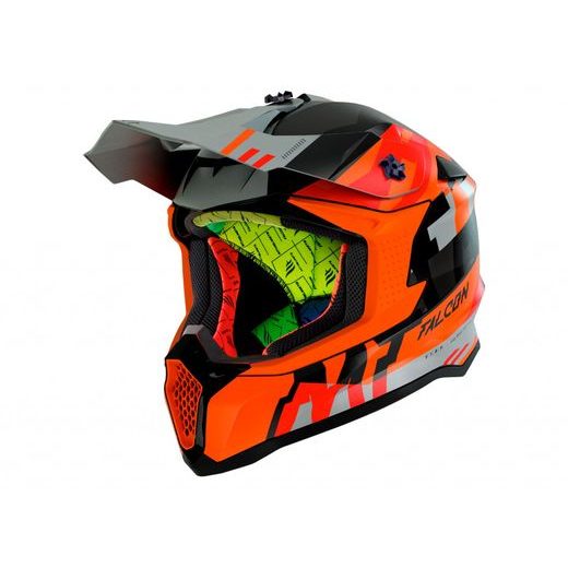 Off road helmet MT Helmets FALCON ARYA A3 MATT FLUOR YELLOW M