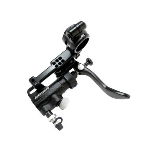 Thumb brake master cylinder ACCOSSATO BP012 piston diam. 13.5 mm with bent lever and bracket included