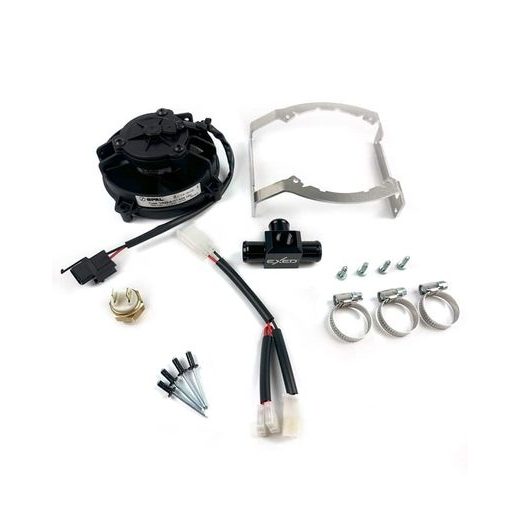 Radiator cooling fan and mounting kit SPAL EP-RFS-RJ with thermoswitch