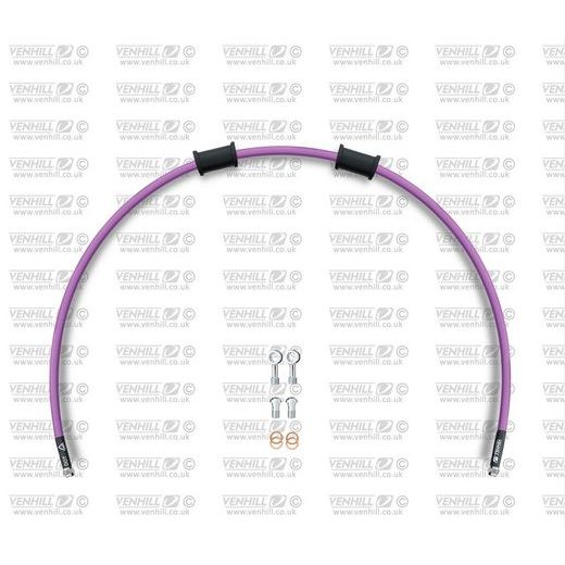 Set prednjih zavornih cevi Venhill POWERHOSEPLUS APR-6003F-PU (1 cev v kompletu) Purple hoses, chromed fittings