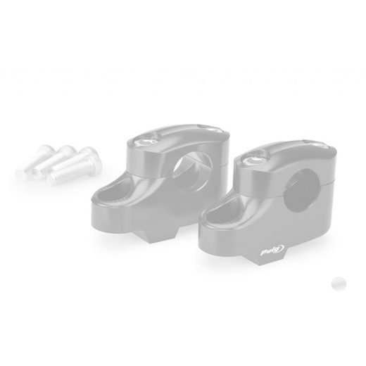 Risers PUIG PULLBACK 21811P srebrna height 20mm, d 25mm, back 16mm