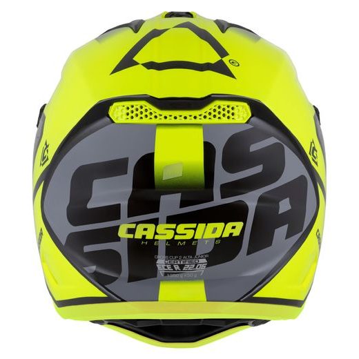 Motocross Helmet CASSIDA CROSS CUP 2 NAPA JUNIOR yellow fluo/black/pearl gray XL