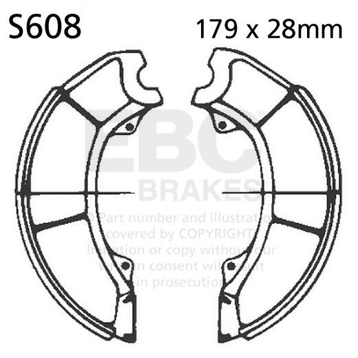 Brake shoe set EBC S608
