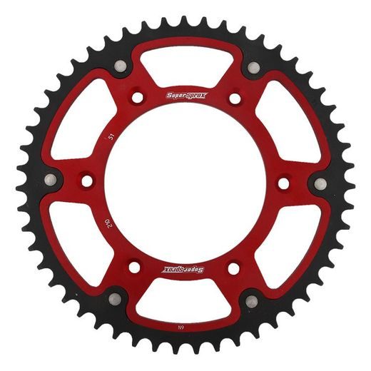 Rear sprocket SUPERSPROX STEALTH RST-210:51-RED rdeč 51T, 520