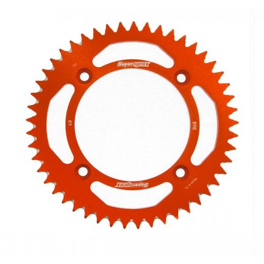 Rear ALU sprocket SUPERSPROX RAL-898:49-ORG oranžna 49T, 428
