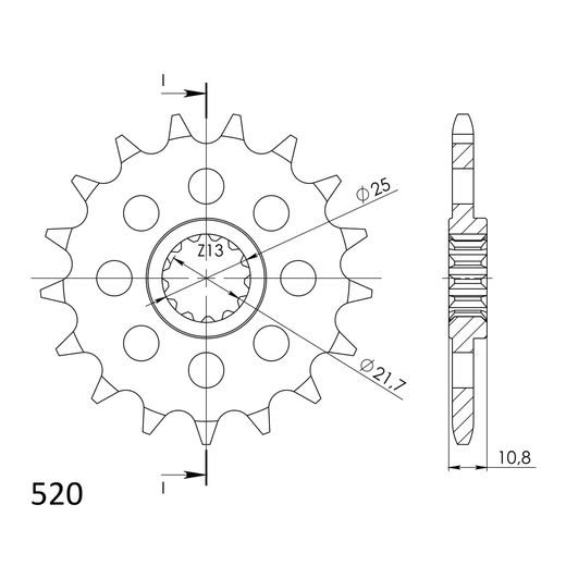 Sprednji verižnik SUPERSPROX CST-1382:17