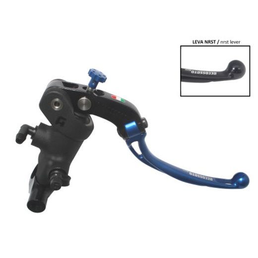 Radial brake master cylinder ACCOSSATO PC014 19 x 20 with folding lever,blue