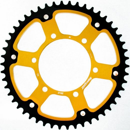 Verižni set EK - Zlat chain 525 MVXZ, X-ring (X, NX, QX, XS), CHK front sprocket JT CHK rubber cushioned, CHK rear sprocket SUPERSPROX STEALTH za TRIUMPH Tiger 800 / Sport 2011-2016