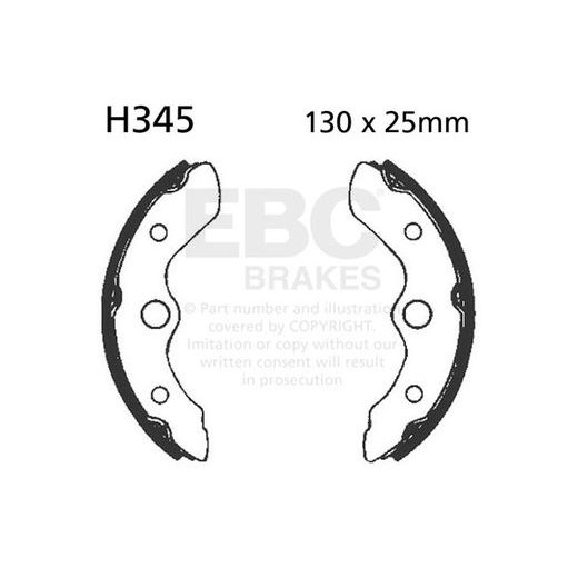 Brake shoe set EBC H345